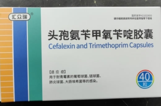 汇众瑞头孢氨苄甲氧苄啶胶囊招商代理 40粒