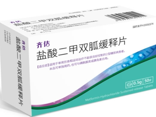 齐佶盐酸二甲双胍缓释片招商代理 50片 齐佶