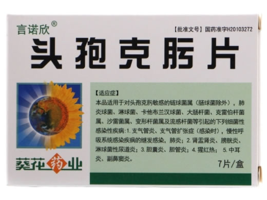 言诺欣头孢克肟片招商代理 7片 山东益康