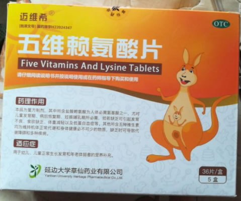 迈维希五维赖氨酸片招商代理 5小盒