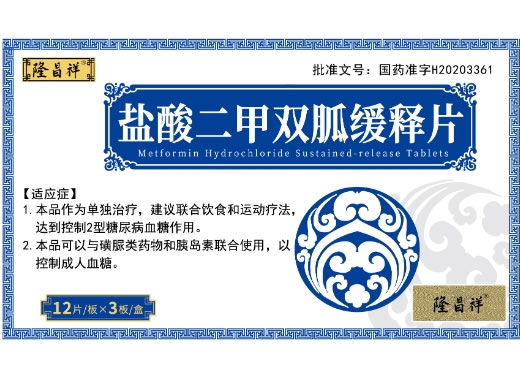 隆昌祥盐酸二甲双胍缓释片招商代理 36片