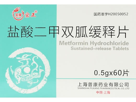 盐酸二甲双胍缓释片招商代理 60片 上海普康