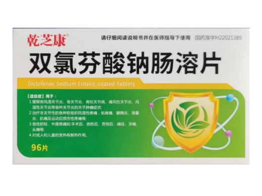 乾芝康双氯芬酸钠肠溶片招商代理 96片 九阳药业