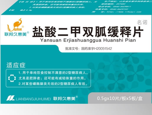 名诺盐酸二甲双胍缓释片招商代理 50片