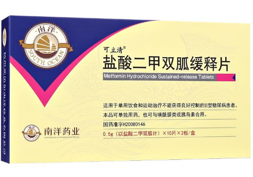 盐酸二甲双胍缓释片招商代理 20片 南洋药业