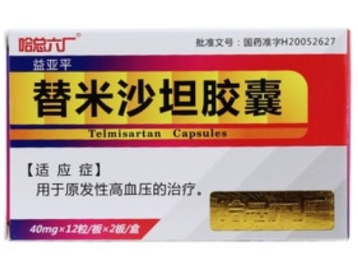 哈总六厂/益亚平替米沙坦胶囊招商代理 24粒