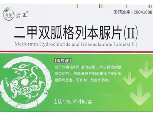 宝隆/宝正二甲双胍格列本脲片(Ⅱ)招商代理 64片