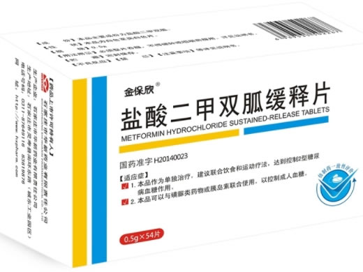 金保欣盐酸二甲双胍缓释片招商代理 0.5g*54片