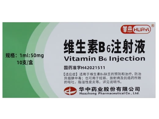 维生素B6注射液招商代理 10支 华中药业
