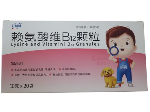 好娃娃赖氨酸维B12颗粒招商代理 20袋