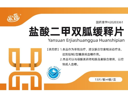 宏效盐酸二甲双胍缓释片招商代理 52片