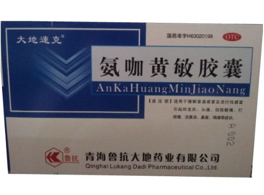 氨咖黄敏胶囊招商代理 20粒 鲁抗大地药业