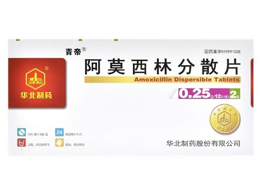 华北制药/青帝阿莫西林分散片招商代理 0.25g*24片 青帝