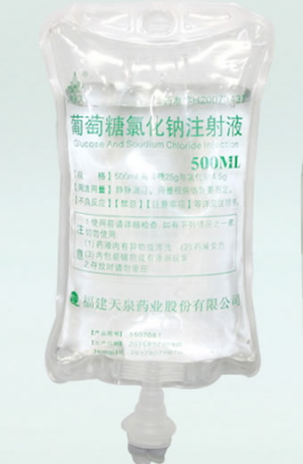 葡萄糖氯化钠注射液招商代理 500ml软袋 天泉
