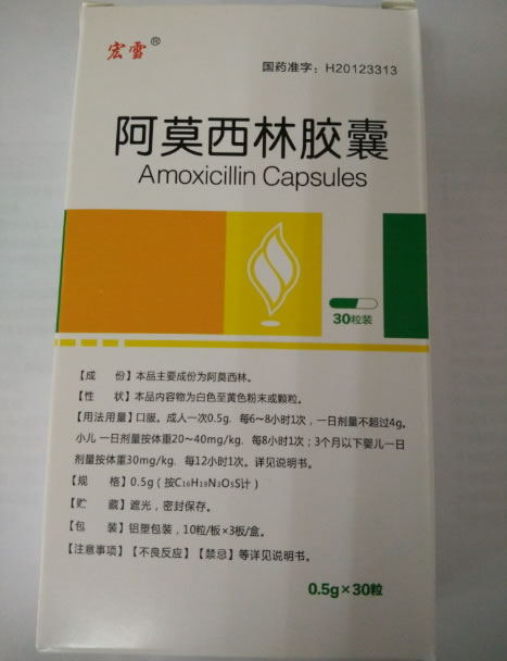 宏雪阿莫西林胶囊招商代理 30粒装