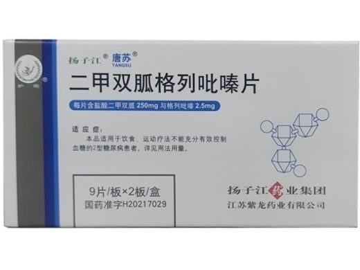 扬子江/唐苏二甲双胍格列吡嗪片招商代理 