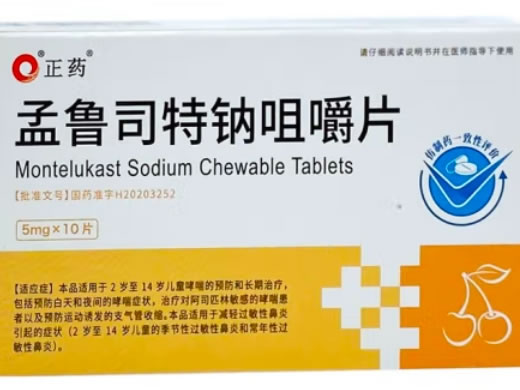 正药孟鲁司特钠咀嚼片招商代理 10片