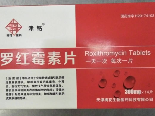 津铭罗红霉素片招商代理 14粒 天津梅花生物医药