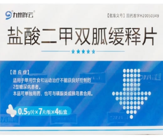 九州祥云盐酸二甲双胍缓释片招商代理 28片