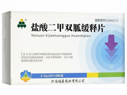 福森/为诚盐酸二甲双胍缓释片招商代理 45片