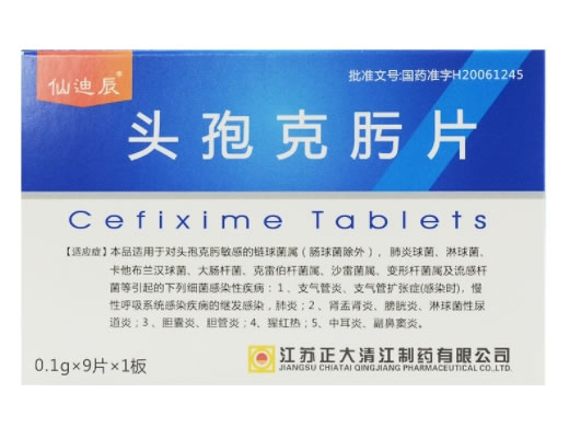 仙迪辰头孢克肟片招商代理 0.1g*9片 仙迪辰