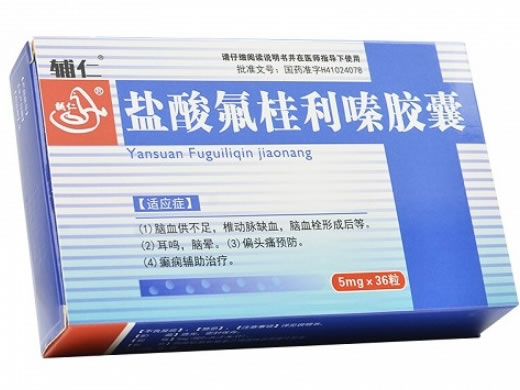 辅仁盐酸氟桂利嗪胶囊招商代理 36粒