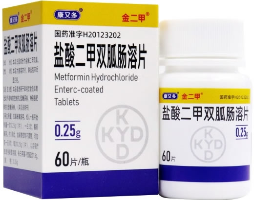 康又多/金二甲盐酸二甲双胍肠溶片招商代理 60片