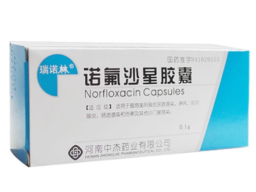诺氟沙星胶囊招商代理 :诺氟沙星胶囊 0.1g*12s*4板 河南中杰药业