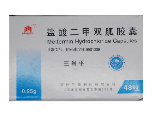 三肖平盐酸二甲双胍胶囊招商代理 48粒 常州兰陵