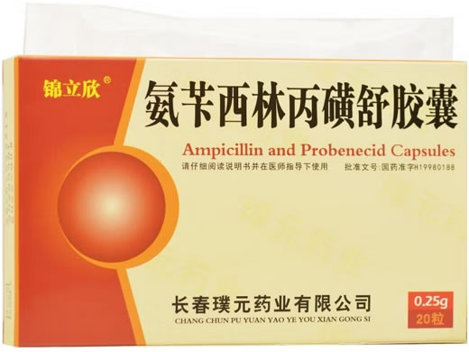 锦立欣氨苄西林丙磺舒胶囊招商代理 20粒