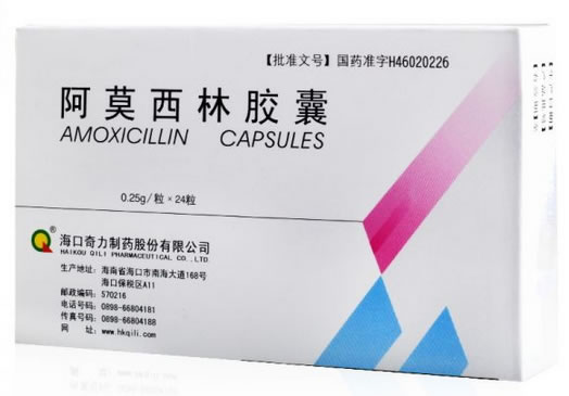 阿莫西林胶囊招商代理 24粒 海口奇力制药