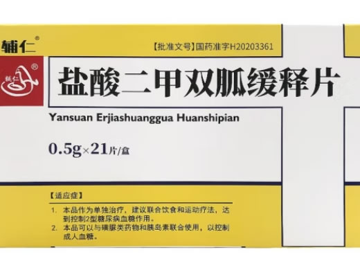 辅仁盐酸二甲双胍缓释片招商代理 21片