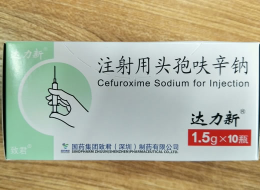 达力新注射用头孢呋辛钠招商代理 :注射用头孢呋辛钠(达力新) 1.5g*10瓶 深圳致君制药