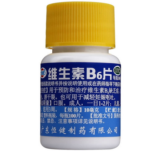 恒健维生素B6片招商代理 100片 恒健制药