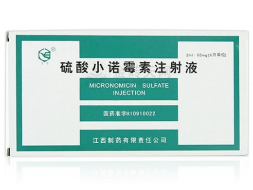 硫酸小诺霉素注射液招商代理 2ml:60mg*10支 江西制药