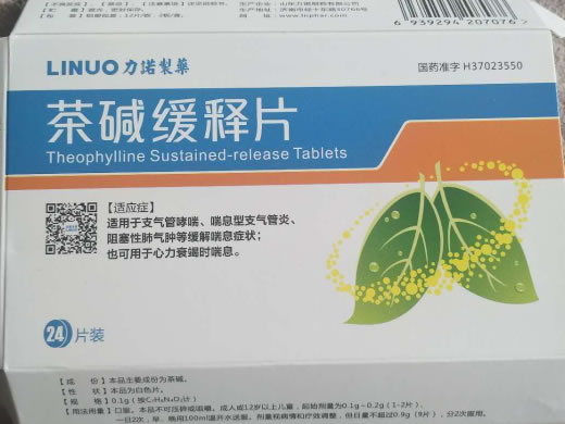茶碱缓释片招商代理 24片 力诺科峰制药