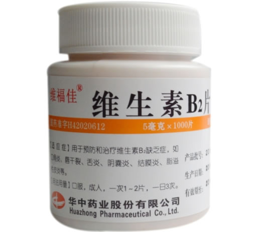 维福佳维生素B2片招商代理 1000片 华中药业