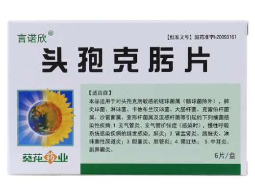 言诺欣头孢克肟片招商代理 6片 言诺欣