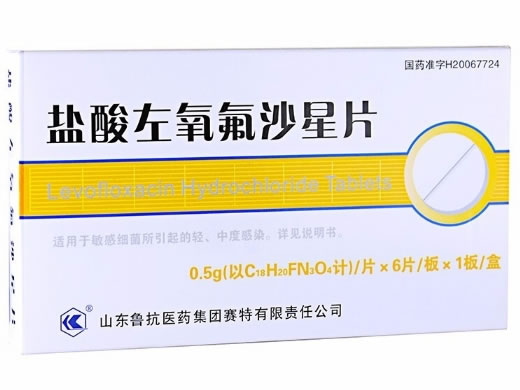盐酸左氧氟沙星片招商代理 6片 鲁抗医药