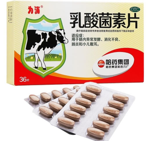 为消乳酸菌素片招商代理 0.4g*36片 哈药集团制药六厂