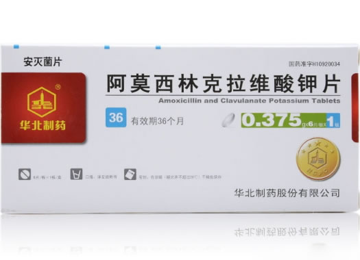 安灭菌片阿莫西林克拉维酸钾片招商代理 6片 华北制药