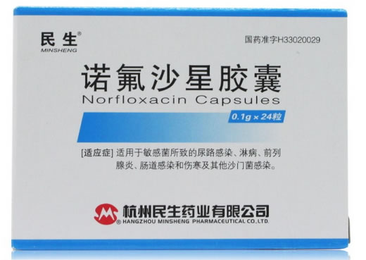 诺氟沙星胶囊招商代理 :诺氟沙星胶囊 0.1g*24s 杭州民生药业