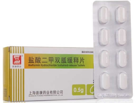 普康药业盐酸二甲双胍缓释片招商代理 24片 普康药业