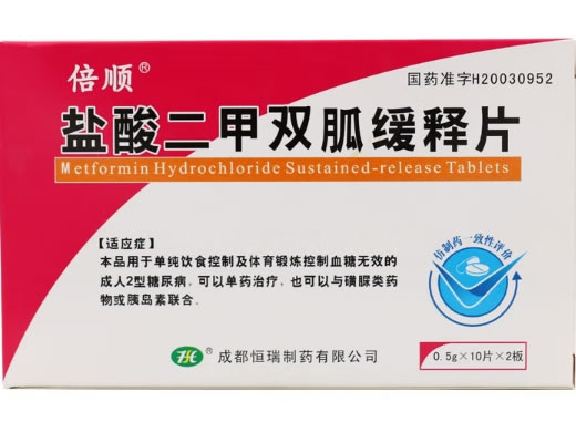 倍顺盐酸二甲双胍缓释片招商代理 20片 倍顺