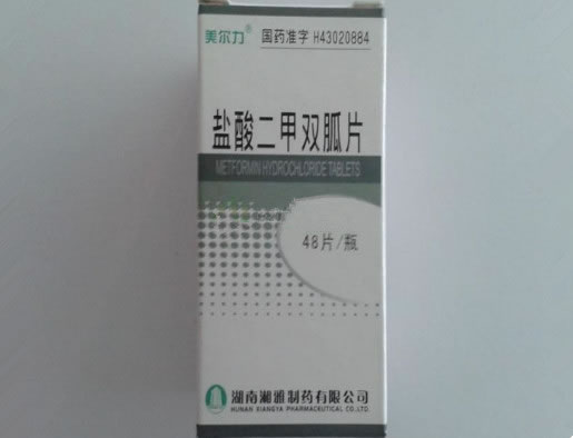美尔力盐酸二甲双胍片招商代理 48片 湘雅制药