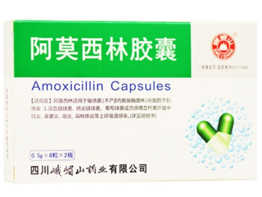 阿莫西林胶囊招商代理 0.5g*16粒 峨嵋山药业
