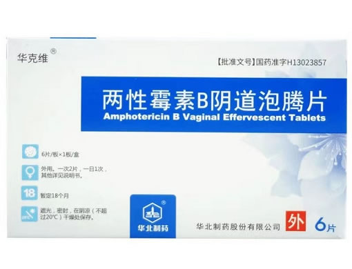 华克维/华北制药两性霉素B阴道泡腾片招商代理 6片