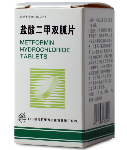 白云峰盐酸二甲双胍片招商代理 48片 东泰药业
