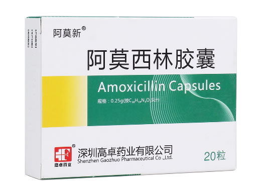 高卓阿莫西林胶囊招商代理 0.25g*20粒 深圳高卓药业