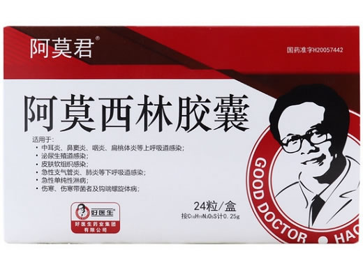 好医生/阿莫君阿莫西林胶囊招商代理 24粒 好医生药业